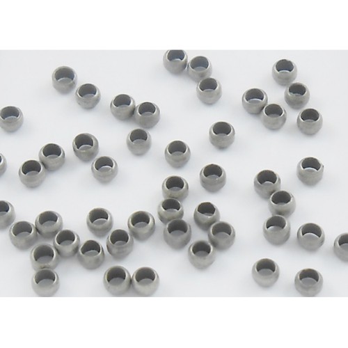 CRIMP BEAD 4mm Rhodium Plated