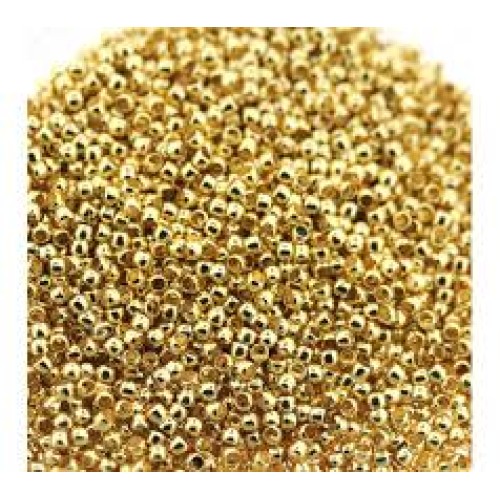 CRIMP BEAD STAINLESS STEEL gold colour 2.5 mm 50pcs