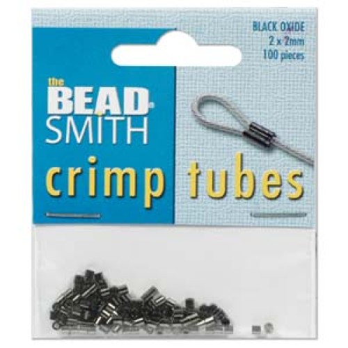 TUBE CRIMP 2MM BLACK OXIDE CD/100 PCS