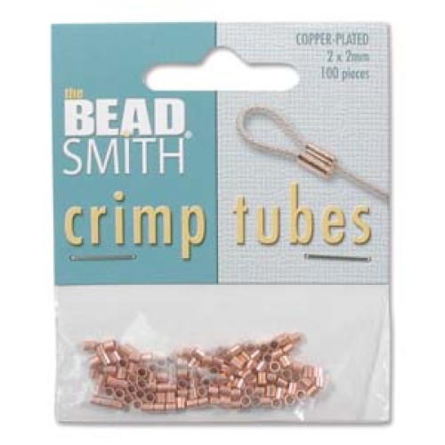 TUBE CRIMP 2MM COPPER PLATED CD/100 PCS