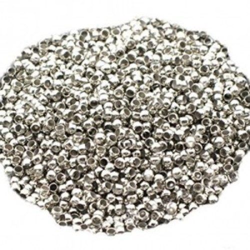 CRIMP BEAD 2mm Rhodium Plated 5g