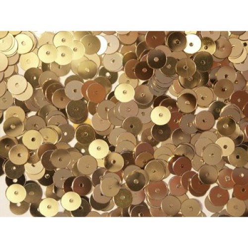 SEQUINS Brass Gold Colour Flat Round 4mm