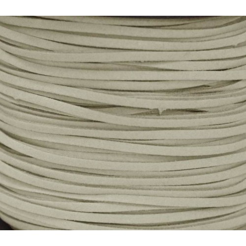 Artificial Suede Cord Beige Flat 3mm ( 10m spool )