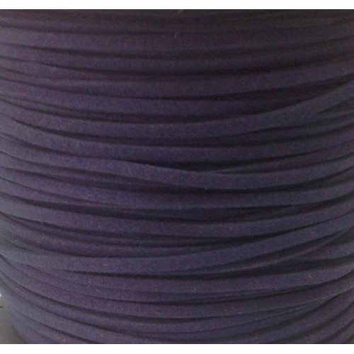 Artificial Suede Cord Dark Blue Flat 3mm ( 10m spool )