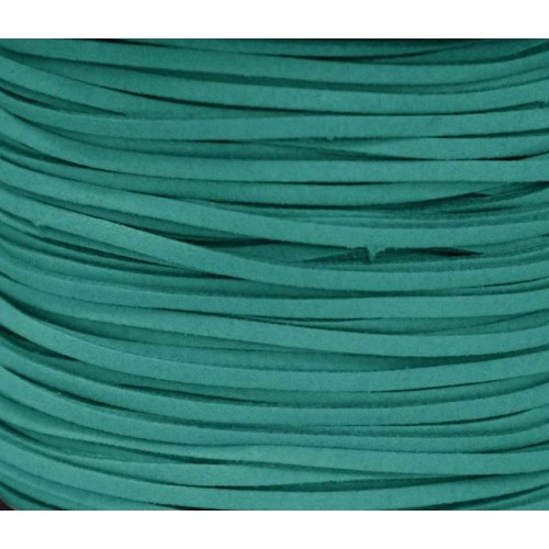 Artificial Suede Cord Turquoise Flat 3mm ( 10m spool )