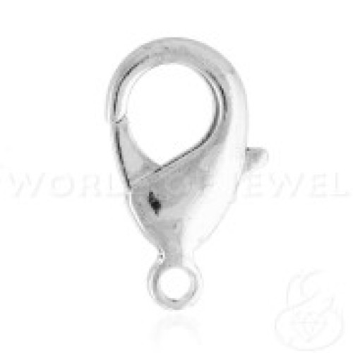 Brass Lobster Clasp Silver Plated 20mm