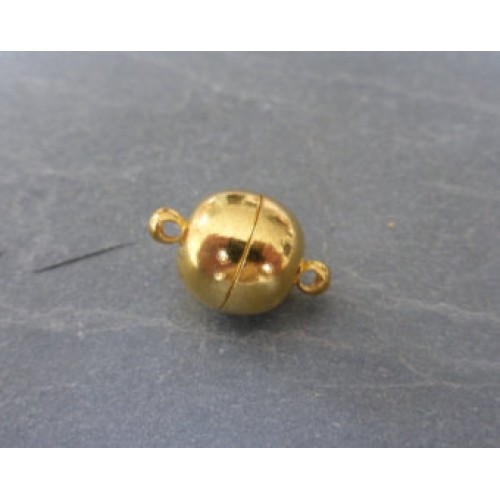 MAGNETIC MINI CLASP ROUND Gold Plated 4mm