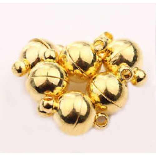 MAGNETIC CLASP ROUND Gold Colour 12mm