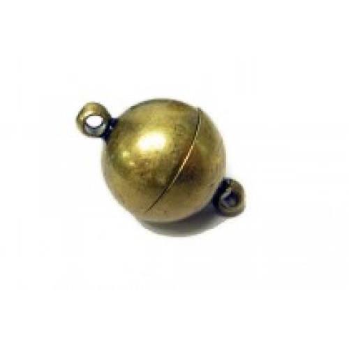 MAGNETIC MINI CLASP ROUND Brass Antique 4mm