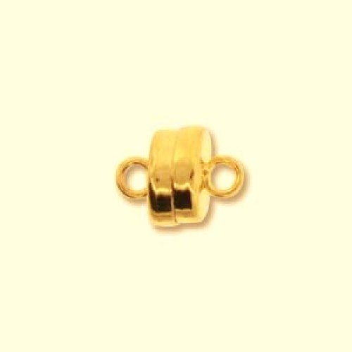 MAGNETIC CLASP ROUND GOLD PLATED 7mm