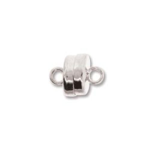 MAGNETIC CLASP ROUND Silver Plated 7mm