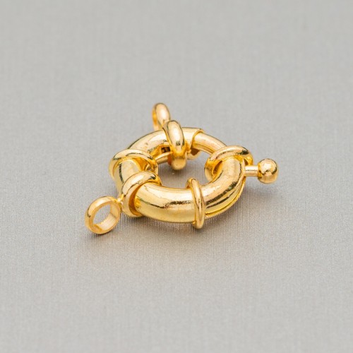 SPRING RING CLASP 9 mm Gold Plated