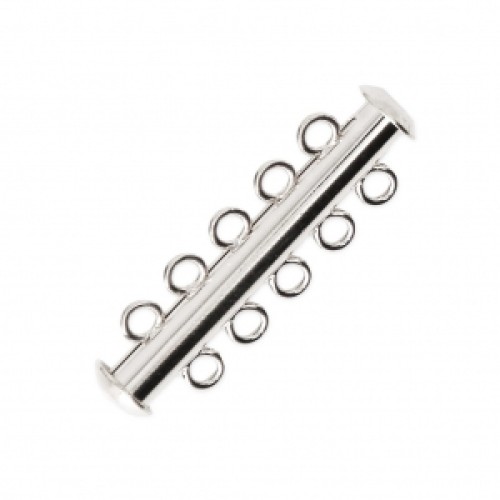 MAGNETIC CLASP 5-STRAND Rhodium Colour 31mm