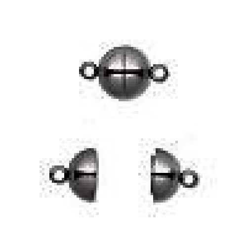 MAGNETIC MINI CLASP ROUND Gunmetal 4mm