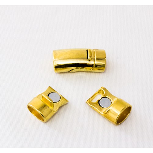 Metal Magnetic Clasp  for Regaliz Leather Gold (Ø 10x7mm)  - 1pc