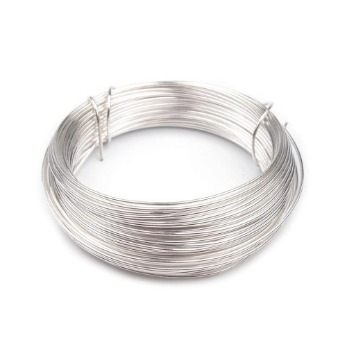 Semi Soft Wire Tarnish Resistant 0.8 mm Silver Plated 10 m