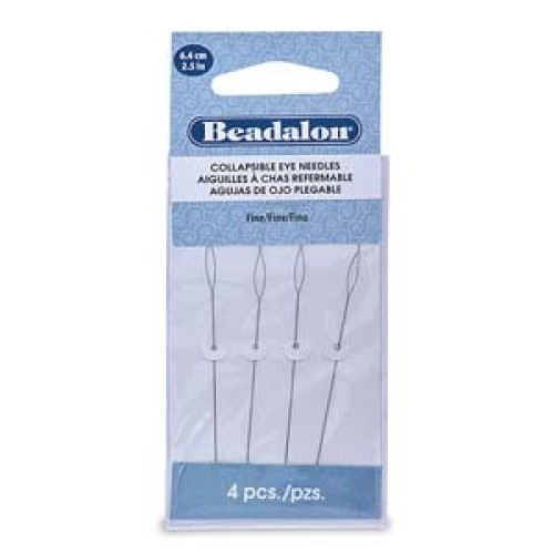 Beadalon Collapsible Eye Needle, 2.5 in (6.4 cm)-extra heavy,1 pc