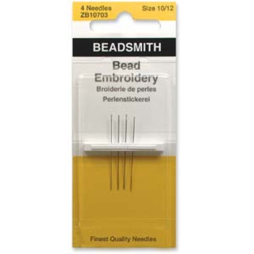 NEEDLES BEAD EMBROIDERY 4/PK- 10/12- JOHN JAMES