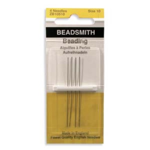 NEEDLES BEADING #10 4/PK- JOHN JAMES