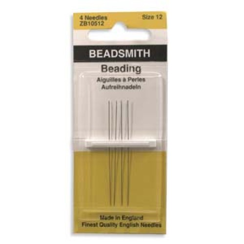 NEEDLES BEADING #12 4/PK- JOHN JAMES