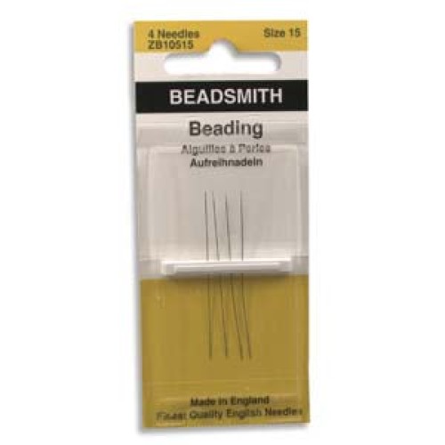 NEEDLES BEADING #15- JOHN JAMES 4/PK