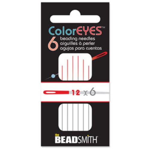 COLOREYES BEADING NEEDLE BLACK #12 6/CD