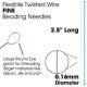 NEEDLE TWISTED WIRE -  FINE - 10pcs