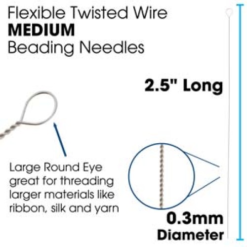 NEEDLE TWISTED WIRE - MEDIUM - 10 pcs