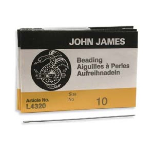 NEEDLES BEADING #10- JOHN JAMES- 25pcs