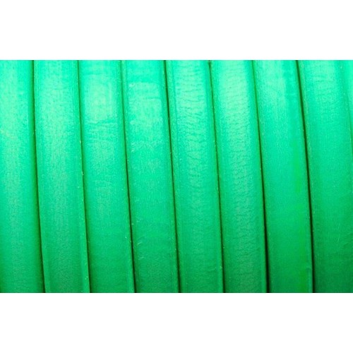 Leather  REGALIZ 10x6mm Fluorescent green