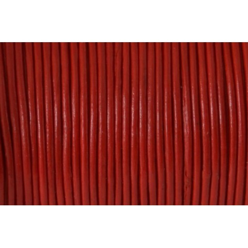 Leather cord 1,0 mm red