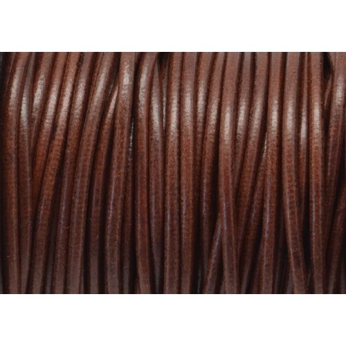 Leather cord 1,0 mm dark brown