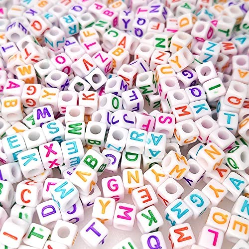 LETTER CUBES COLOUR ON WHITE