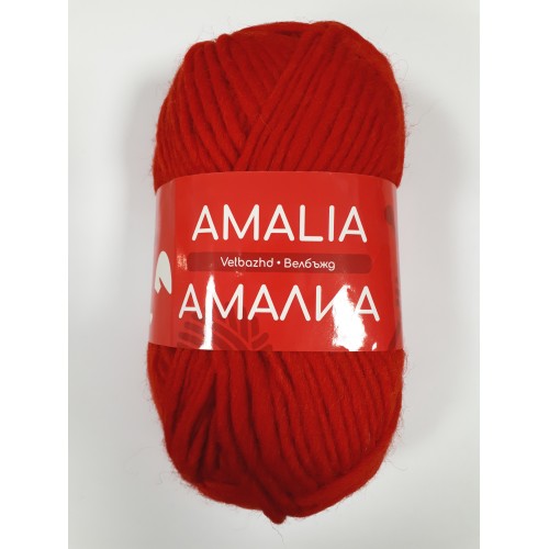 Amalia yarn red 100% wool - 100m / 100g