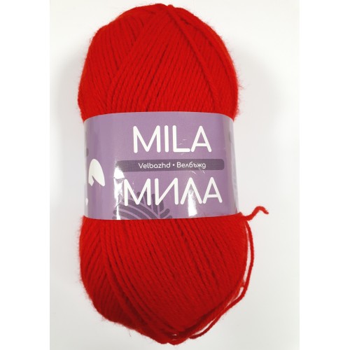 Mila yarn red 100% acrylic - 300m / 100g