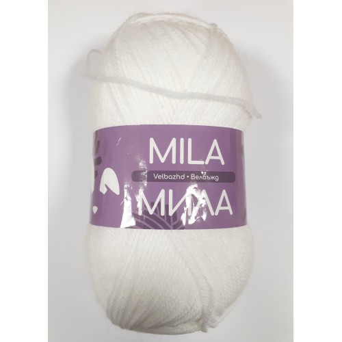 Mila yarn white 100% acrylic - 300m / 100g