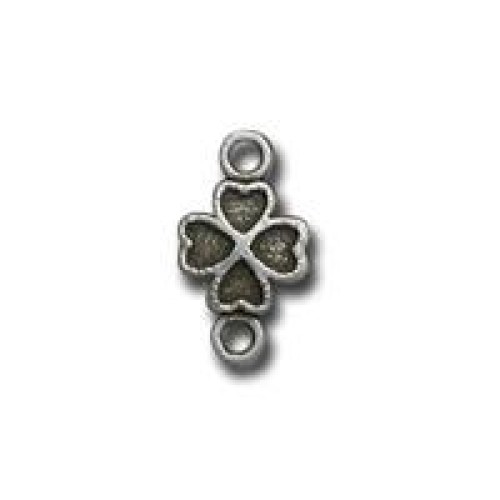 Clover 8x14mm Antique Silver