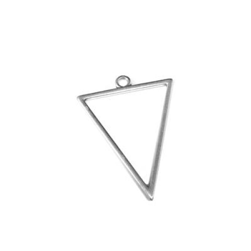 Triangle 27x31mm Antique Silver