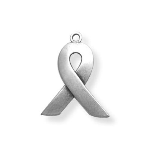 Against AIDS Sign  18x23mm Antique Silver