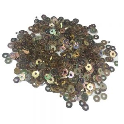 SEQUINS Brass Antique Copper Flat Round 4mm