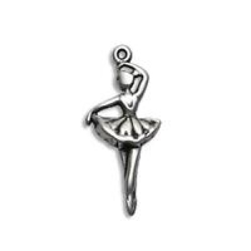 Ballerina 12x30mm Antique Silver