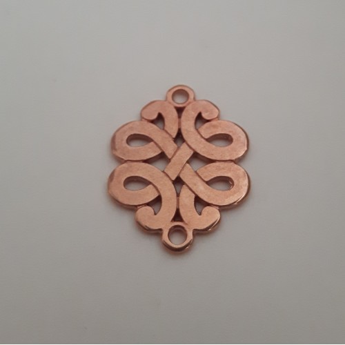 Knot  17x13mm Rose Gold Plated