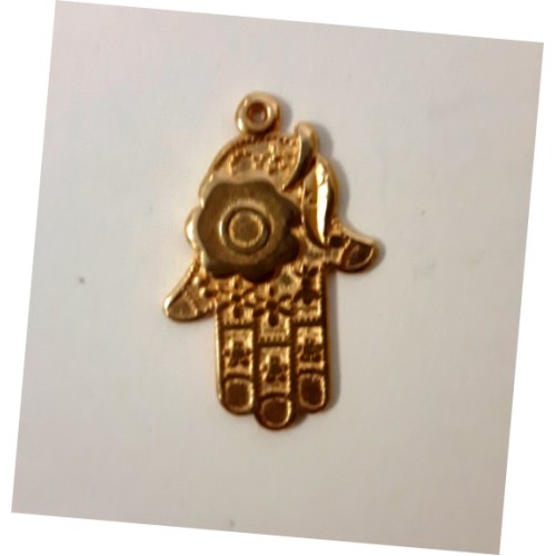 Hamsa Hand - Fatima 19x29mm Gold Plated