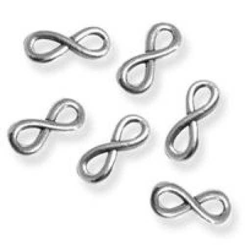 Infinity Sign 15x6mm Silver Antique