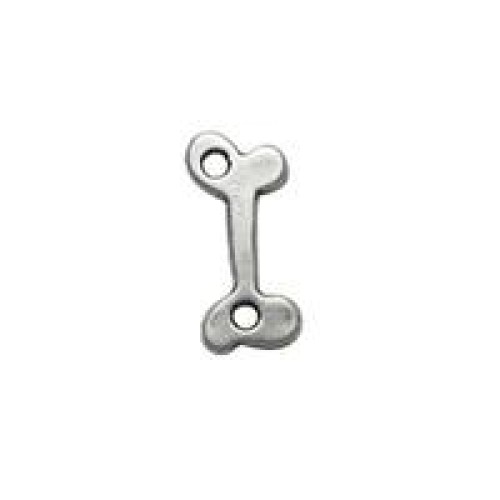 Bone 9x20mm Antique Silver