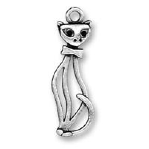 Cat 9x34mm Antique Silver