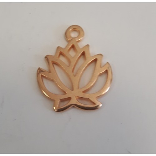 Lotus Flower 19mm Gold Plated