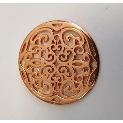 Filigree Round  31mm Gold Plated