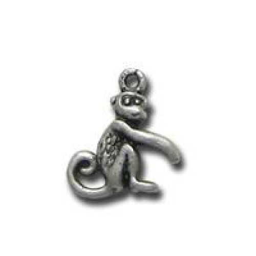 Monkey 14x16mm Antique Silver