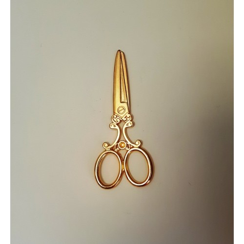 Scissors 25x60mm Gold Plated